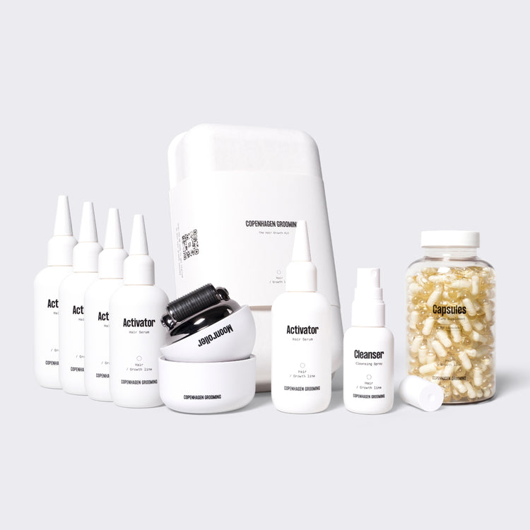 Hair Growth Kit + Capsules Hair Growth Copenhagen Grooming Sweden 250 Days Supply
