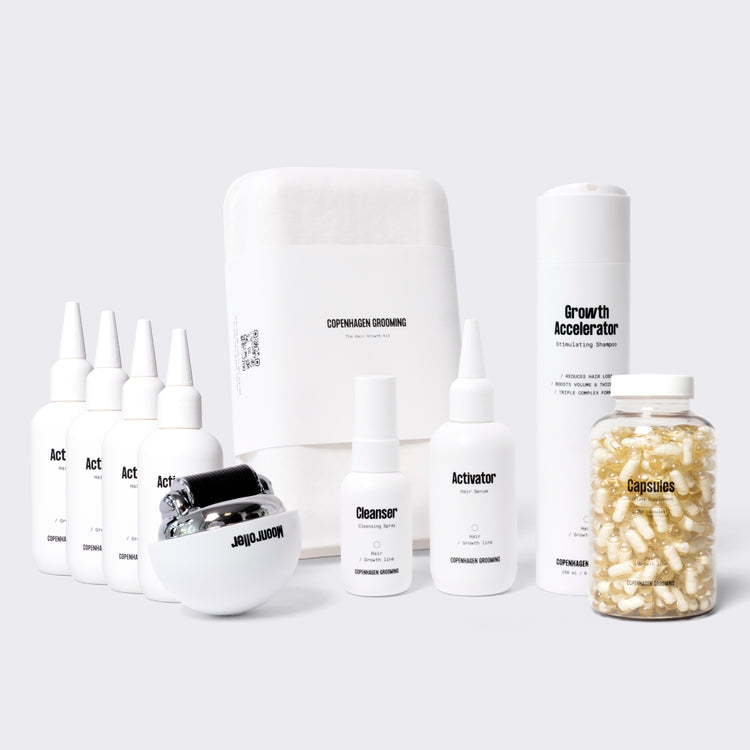 Hair Growth Kit + Growth Accelerator + Hair Capsules Hair Growth Copenhagen Grooming Sweden 250 Days Supply