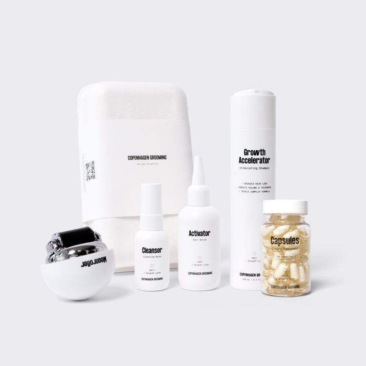 Hair Growth Kit + Growth Accelerator + Hair Capsules Hair Growth Copenhagen Grooming Sweden 50 Days Supply